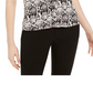 Blusa feminina sem mangas com estampa de pele de cobra Calvin Klein, tamanho médio, cor carvão