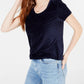 Blusa de veludo cotelê Crave Fame Juniors, azul médio, tamanho grande
