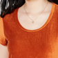 Blusa de veludo cotelê Crave Fame Juniors Laranja Brilhante Tamanho Grande