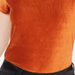 Blusa de veludo cotelê Crave Fame Juniors Laranja Brilhante Tamanho Grande