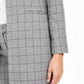 Calvin Klein Jaqueta Feminina Xadrez Petite Sem Gola Cinza Tamanho 1