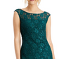 Vestido de festa feminino Connected com fenda e lantejoulas, verde escuro, tamanho 16
