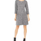 Vestido suéter feminino Connected Fit &amp; Flare cinza tamanho 10