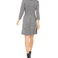 Vestido suéter feminino Connected Fit &amp; Flare cinza tamanho 10