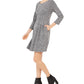 Vestido suéter feminino Connected Fit &amp; Flare cinza tamanho 10