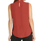 Blusa feminina DKNY com decote em V, bege, tamanho médio