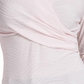 Blusa feminina DKNY com decote transpassado texturizado, rosa, tamanho médio