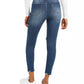 Calça jeans skinny desgastada de cintura alta da Vanilla Star Juniors, tamanho 7, azul-marinho