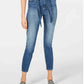 Calça jeans curta com cinto Vanilla Star feminina, verde, tamanho 11