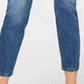 Calça jeans curta com cinto Vanilla Star feminina, verde, tamanho 11