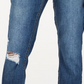 Calça jeans feminina Vanilla Star com punho rasgado, azul, tamanho 7