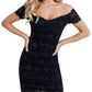 Vestido Guess Feminino Drea Off-The-Shoulder Azul Tamanho Médio