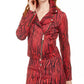 GuessWomen's Kingdom Stripe Print Moto Jacket Vermelho Tamanho Médio