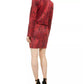 GuessWomen's Kingdom Stripe Print Moto Jacket Vermelho Tamanho Médio