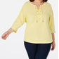 Tommy Hilfiger Plus Size Algodão Com Cadarço Top Feminino Dourado Tamanho 1X