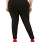 Calça feminina plus size slim fit Tommy Hilfiger preta tamanho 3X