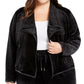 Jaqueta Calvin Klein Feminina com Acabamento Contrastado, Preta, Tamanho 1X