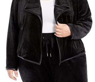 Jaqueta Calvin Klein Feminina com Acabamento Contrastado, Preta, Tamanho 1X