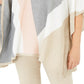 Calvin Klein Suéter Poncho Plus Size Feminino Colorblocked Rosa Tamanho 2X