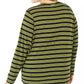 Camiseta feminina listrada Michael Kors Plus com gola redonda, verde, tamanho 2X