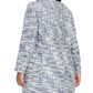 Jaqueta Calvin Klein Feminina Tweed Aberta Frente Topper Azul Tamanho Pequeno Pequeno