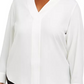 Blusa Calvin Klein Feminina Gola V Branca Tamanho 3X