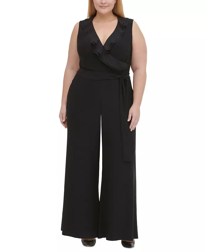 Macacão Tommy Hilfiger Feminino Tamanho 18W Preto com Babados