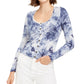 Blusa Tie Dye Manga Longa Self Esteem Junior Azul Tamanho X-G