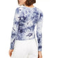 Blusa Tie Dye Manga Longa Self Esteem Junior Azul Tamanho X-G