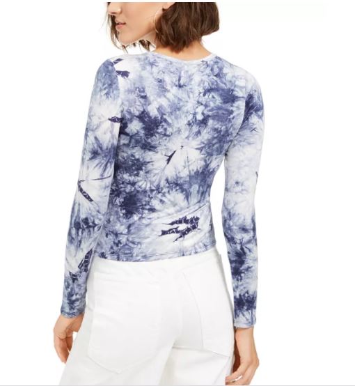 Blusa Tie Dye Manga Longa Self Esteem Junior Azul Tamanho X-G