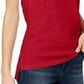 Camiseta feminina Maison Jules com decote redondo, vermelha, tamanho grande