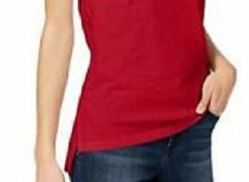 Camiseta feminina Maison Jules com decote redondo, vermelha, tamanho grande