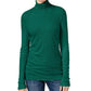 INC International Concepts Feminino Gola Alta em Malha Canelada Verde Tamanho P