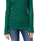 INC International Concepts Feminino Gola Alta em Malha Canelada Verde Tamanho P