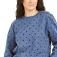 Moletom feminino Karen Scott Sport Dot Print Azul Tamanho P