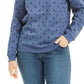 Moletom feminino Karen Scott Sport Dot Print Azul Tamanho P
