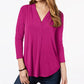 Blusa feminina Charter Club manga 3/4 rosa escuro tamanho extra pequeno