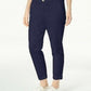 Calça feminina slim Maison Jules, azul-marinho, tamanho 4