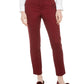 Calça feminina slim Maison Jules, vinho, tamanho 4
