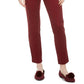 Calça feminina slim Maison Jules, vinho, tamanho 4
