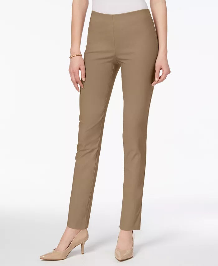 Calça skinny Chelsea Tummy Control feminina Charter Club, tamanho 6, cor mel