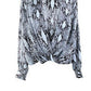 Blusa Dolman Alfani Feminina com Bolinhas e Acabamento em Renda, Preta, Tamanho Grande