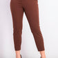 Calça skinny Alfani feminina Petite Hollywood-Waist, marrom escuro, tamanho 10 P