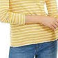 Top feminino listrado metálico Charter Club dourado tamanho XX-G