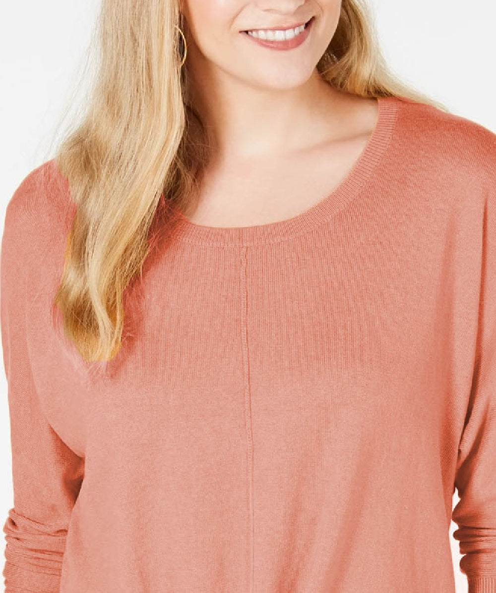 Suéter feminino com amarração frontal Style &amp; Co, tamanho médio, laranja, pequeno