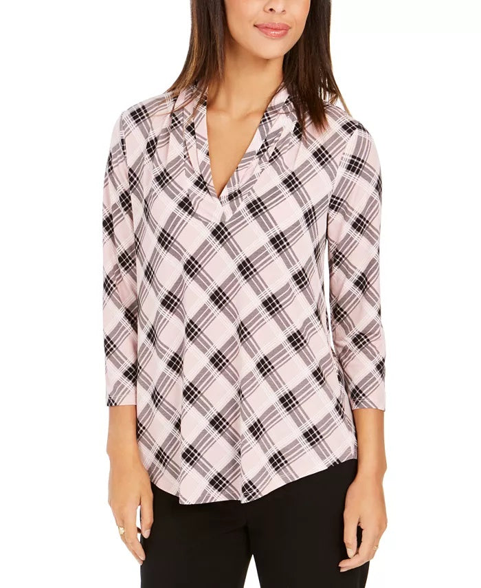 Charter Club Top feminino estampado pequeno rosa tamanho pequeno