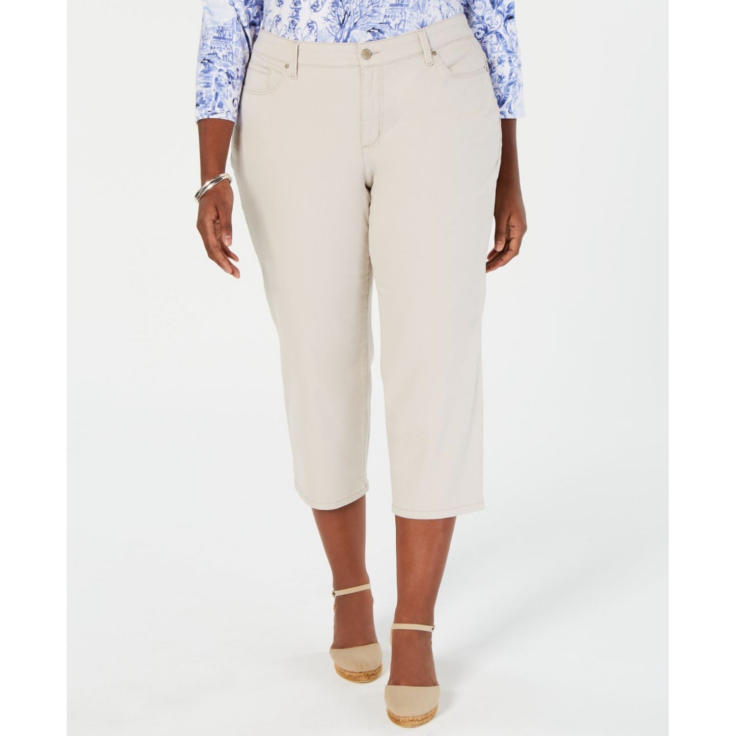 Calça Capri Feminina Charter Club Bege Tamanho Pequeno Pequeno