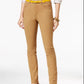 Calça jeans feminina Charter Club Lexington reta marrom tamanho 2 pequena