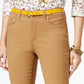 Calça jeans feminina Charter Club Lexington reta marrom tamanho 2 pequena
