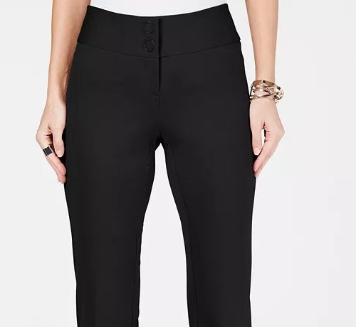 Calça Alfani Feminina com Cós Elástico Preto Tamanho 2 Petite